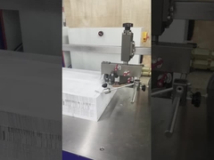 Máy gấp giấy A4 chéo với máy dán nhãn