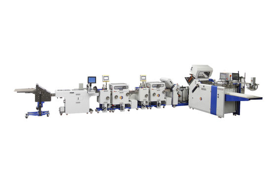 Máy gấp tờ rơi dẫn động dây đai dược phẩm 480/600mm có dán keo nóng chảy